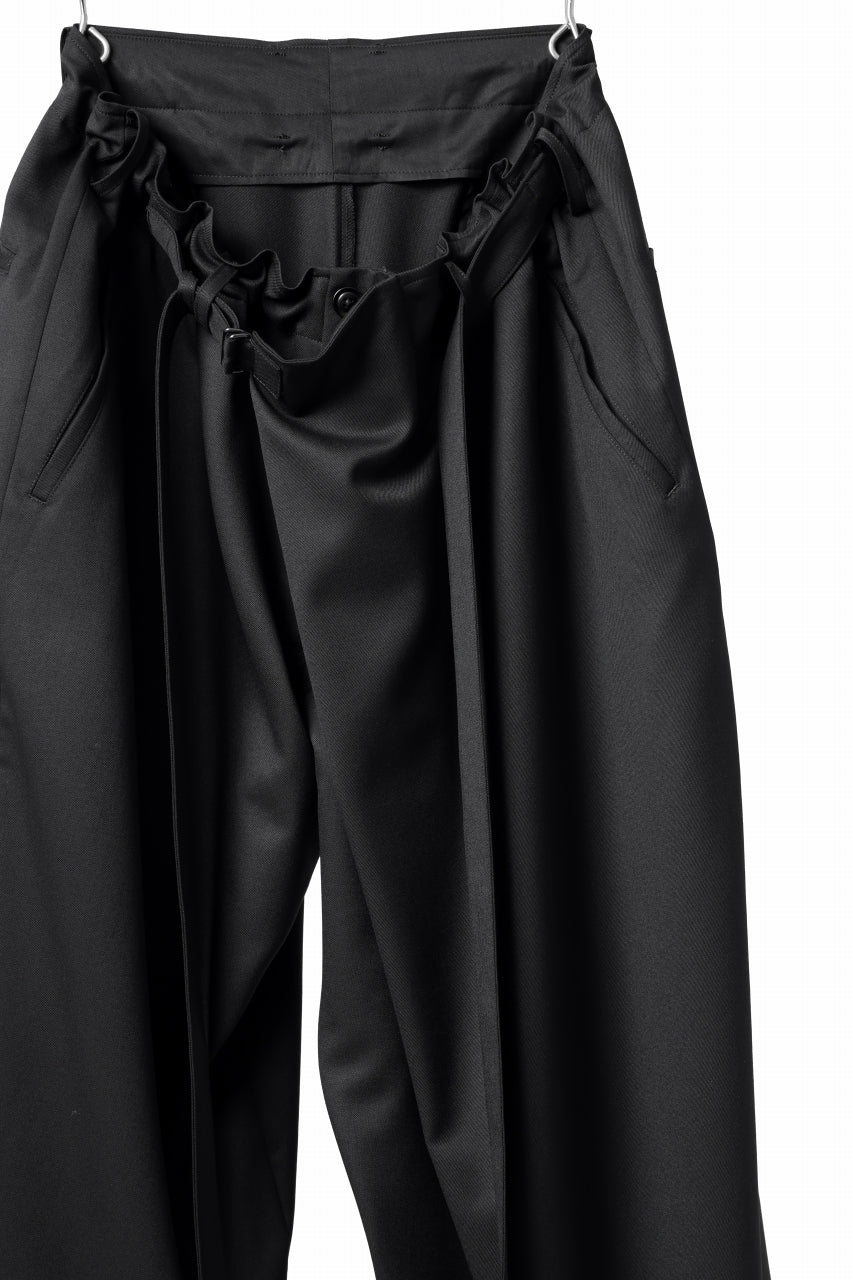 画像をギャラリービューアに読み込む, Y's BANG ON! No.149 GABARDINE WRAP PANTS (BLACK)