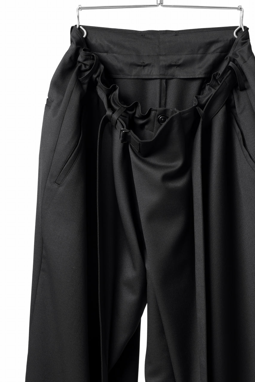 画像をギャラリービューアに読み込む, Y's BANG ON! No.149 GABARDINE WRAP PANTS (BLACK)
