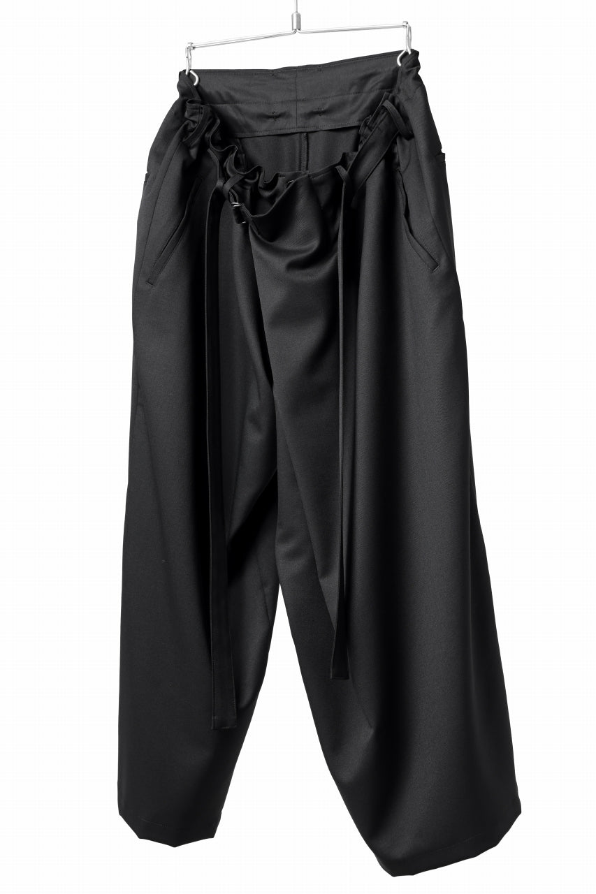 画像をギャラリービューアに読み込む, Y's BANG ON! No.149 GABARDINE WRAP PANTS (BLACK)