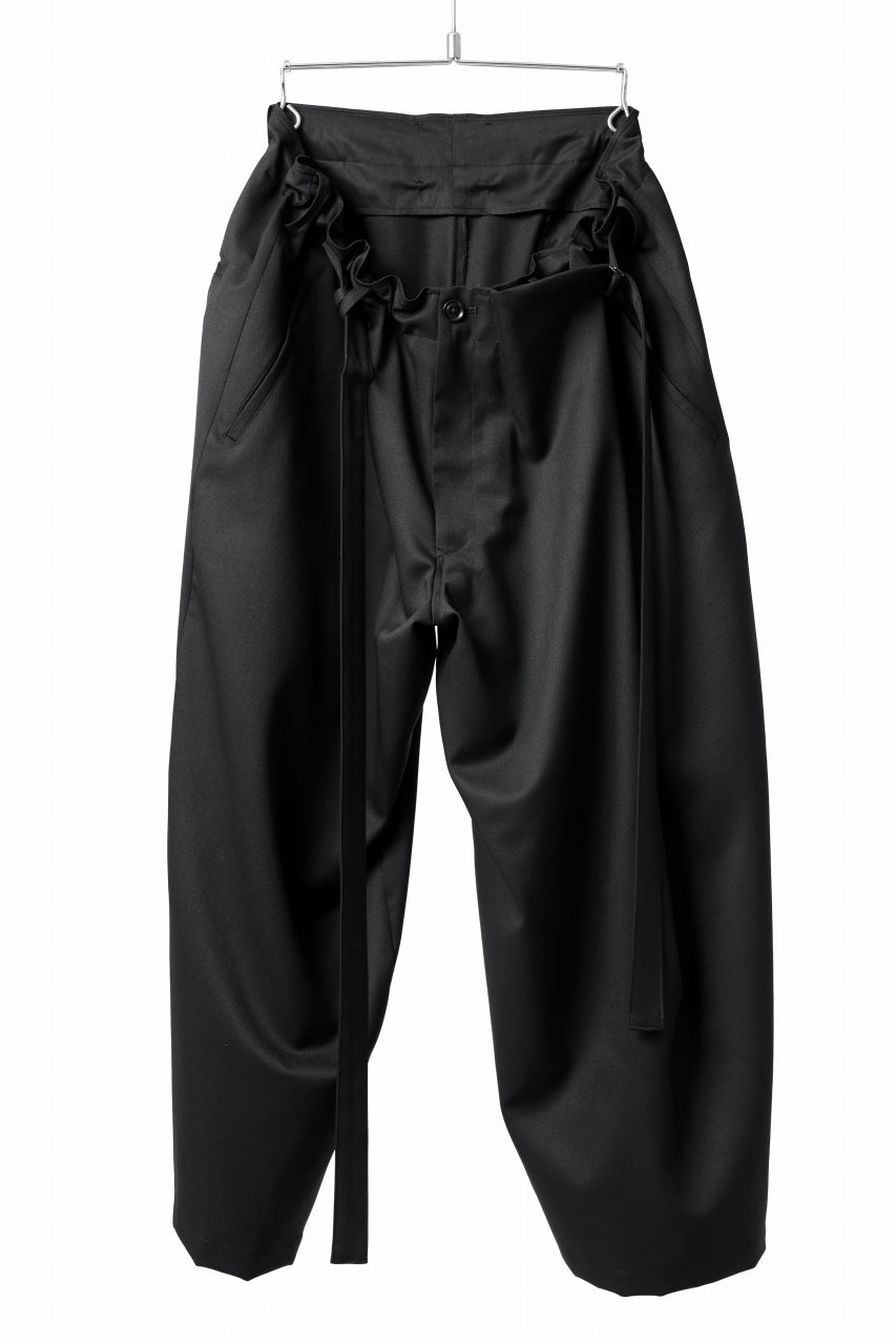 画像をギャラリービューアに読み込む, Y's BANG ON! No.149 GABARDINE WRAP PANTS (BLACK)