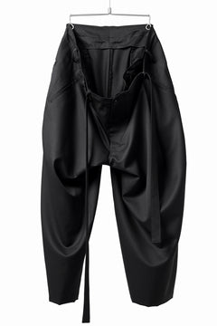 画像をギャラリービューアに読み込む, Y's BANG ON! No.149 GABARDINE WRAP PANTS (BLACK)