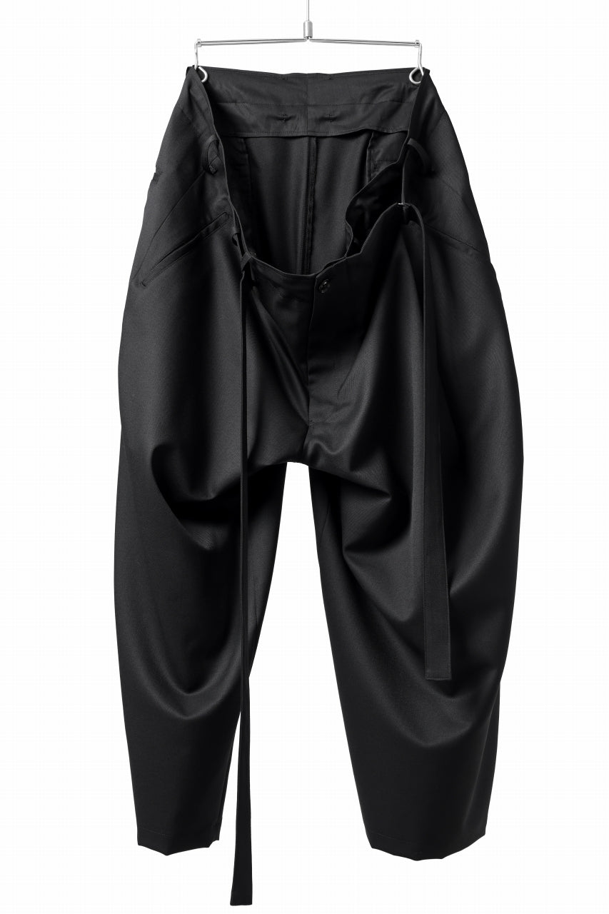 画像をギャラリービューアに読み込む, Y's BANG ON! No.149 GABARDINE WRAP PANTS (BLACK)