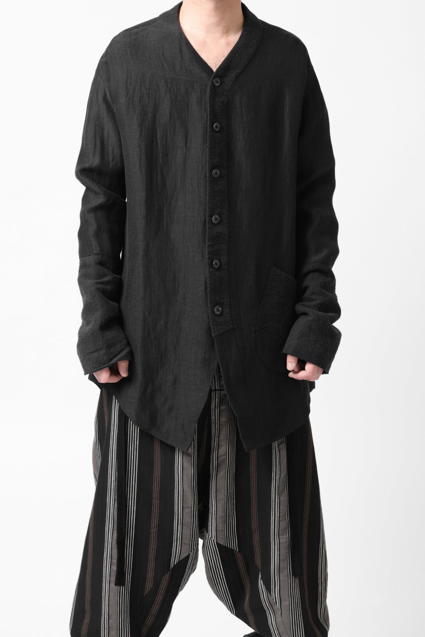 画像をギャラリービューアに読み込む, SOSNOVSKA COMBINED SILK BLAZER (BLACK)