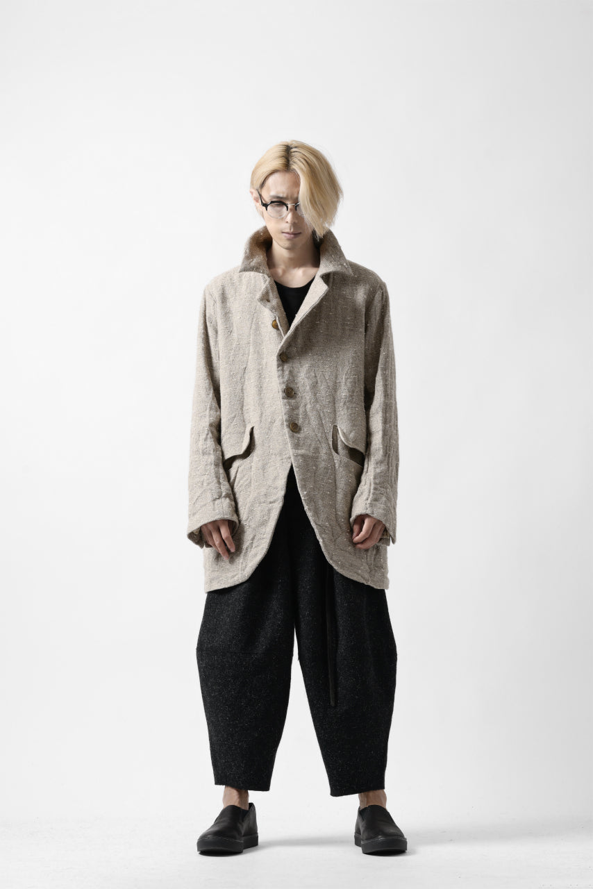 画像をギャラリービューアに読み込む, YUTA MATSUOKA semi-double jacket / knot yarn wool linen (ecru)