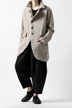 画像をギャラリービューアに読み込む, YUTA MATSUOKA semi-double jacket / knot yarn wool linen (ecru)