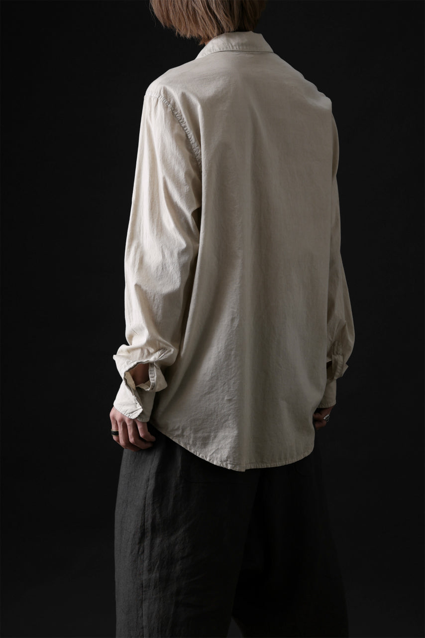 Load image into Gallery viewer, daub PLAIN COLLAR SHIRT / COLD DYED ORGANIC COTTON (SAND)