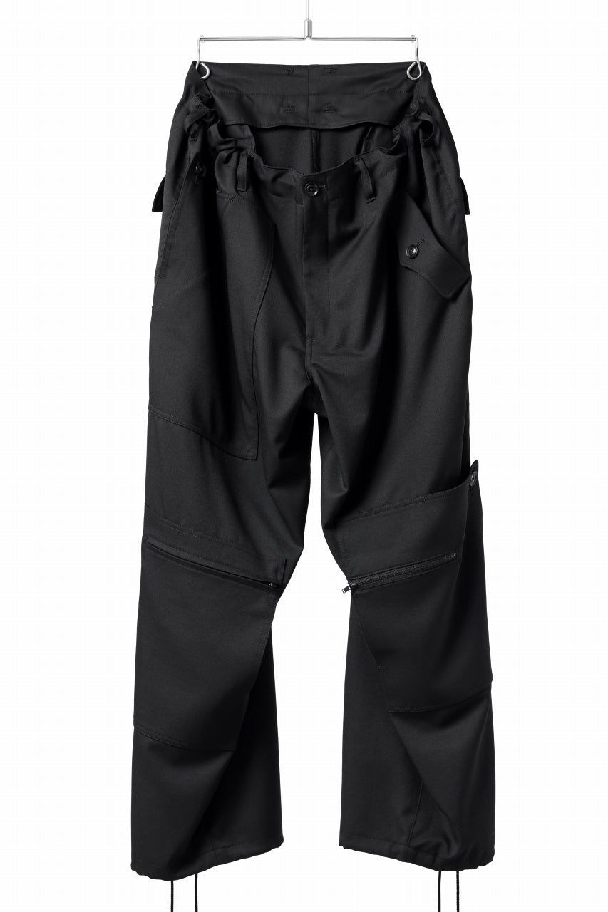 画像をギャラリービューアに読み込む, Y's BANG ON! No.189 GABARDINE PATCH WORK PANTS (BLACK)