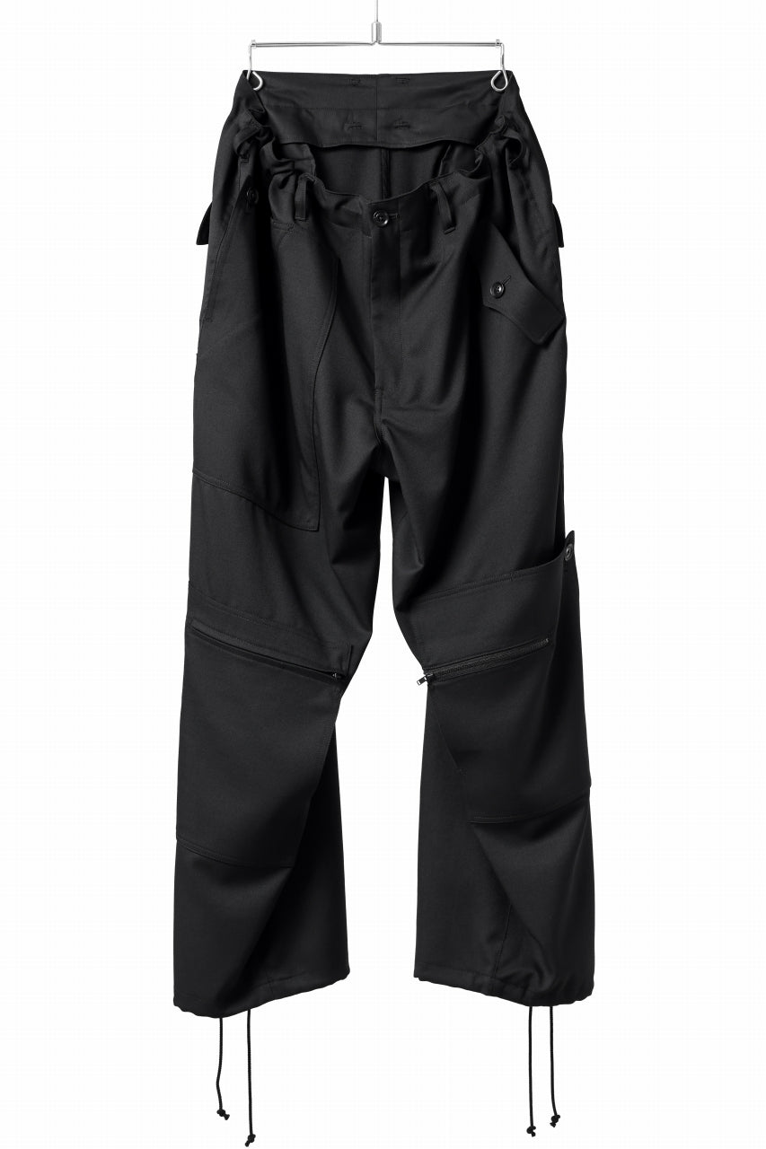 画像をギャラリービューアに読み込む, Y's BANG ON! No.189 GABARDINE PATCH WORK PANTS (BLACK)