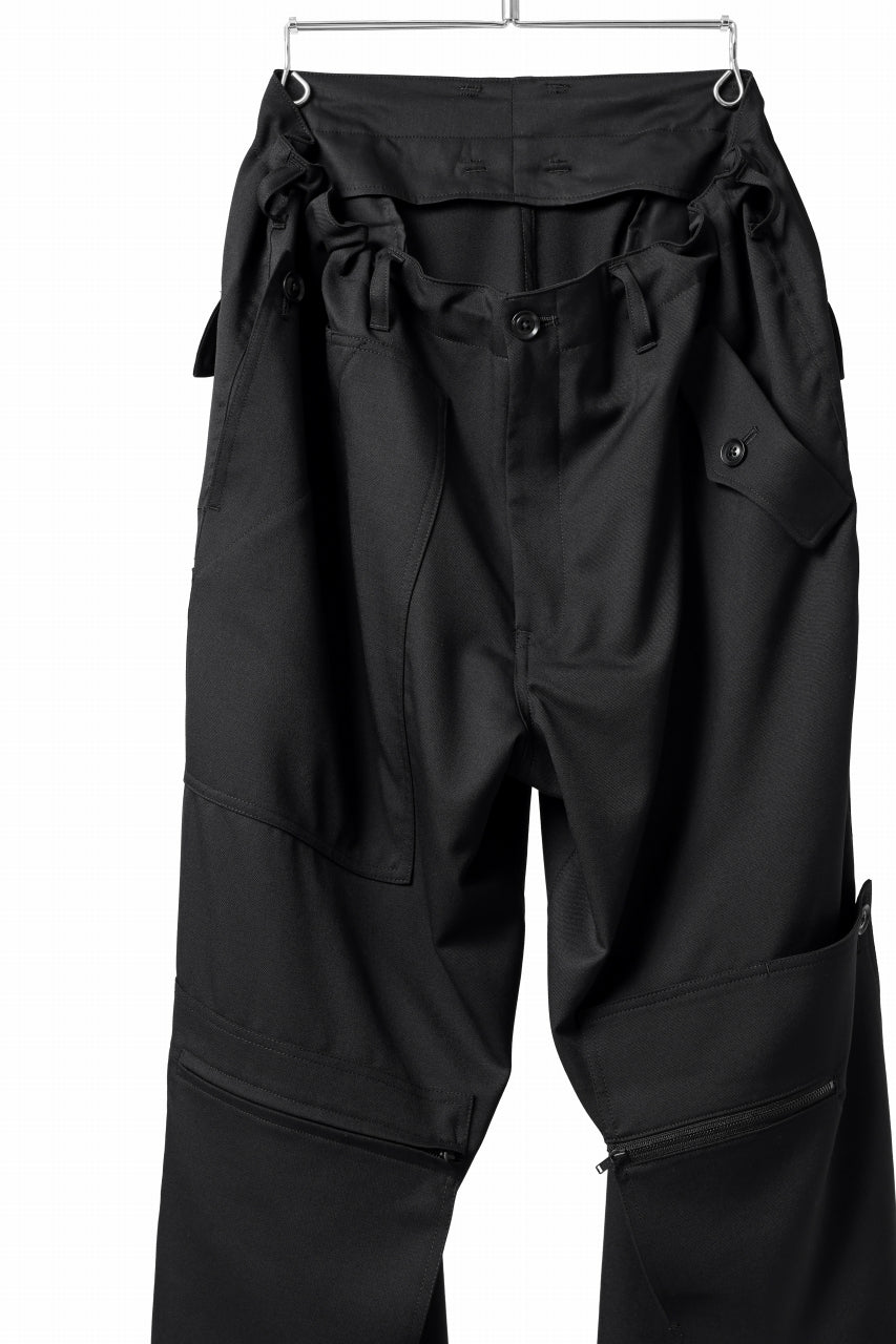 画像をギャラリービューアに読み込む, Y's BANG ON! No.189 GABARDINE PATCH WORK PANTS (BLACK)