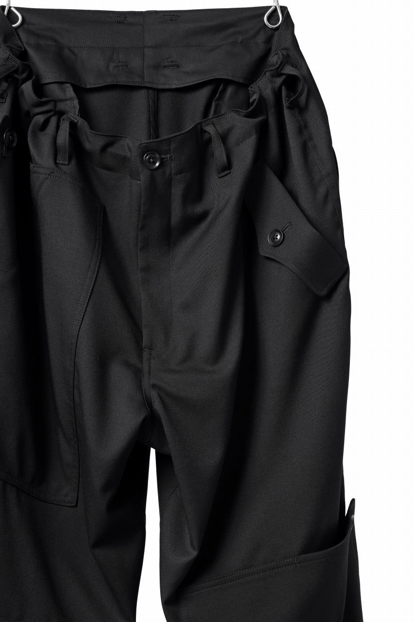 画像をギャラリービューアに読み込む, Y's BANG ON! No.189 GABARDINE PATCH WORK PANTS (BLACK)