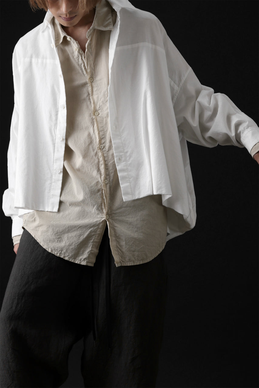 Load image into Gallery viewer, daub PLAIN COLLAR SHIRT / COLD DYED ORGANIC COTTON (SAND)