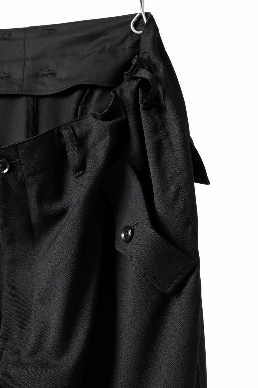 画像をギャラリービューアに読み込む, Y's BANG ON! No.189 GABARDINE PATCH WORK PANTS (BLACK)