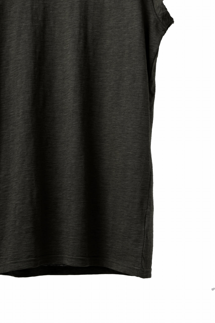 画像をギャラリービューアに読み込む, A.F ARTEFACT FRENCH SLEEVE TANK TOP / SLAB JERSEY (KHAKI)