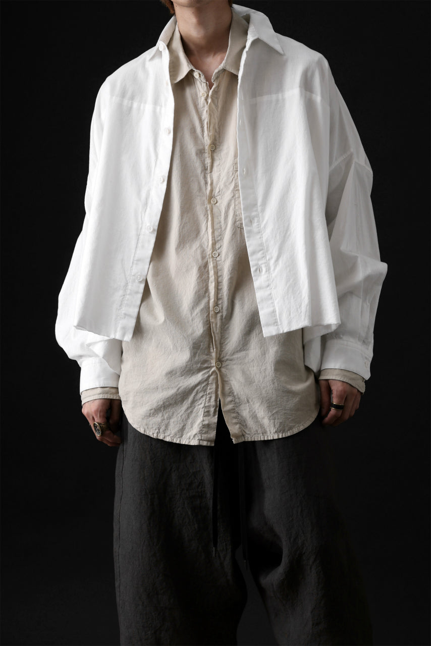 Load image into Gallery viewer, daub PLAIN COLLAR SHIRT / COLD DYED ORGANIC COTTON (SAND)
