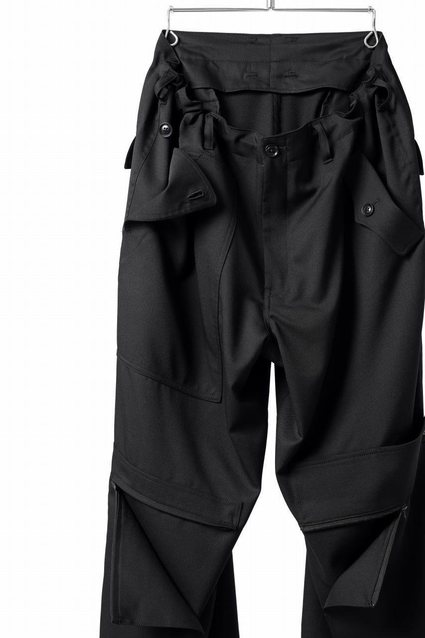 画像をギャラリービューアに読み込む, Y's BANG ON! No.189 GABARDINE PATCH WORK PANTS (BLACK)