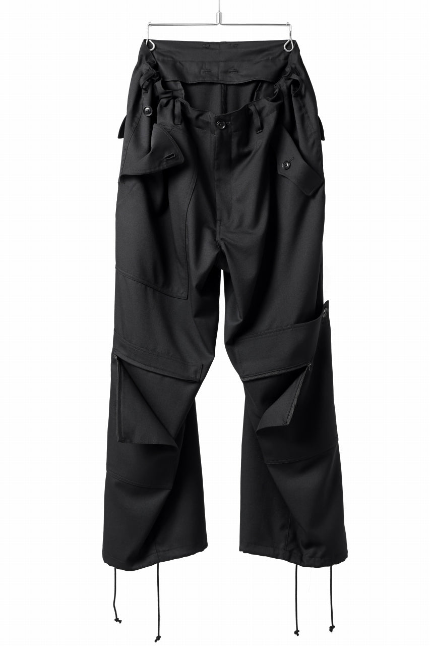 画像をギャラリービューアに読み込む, Y's BANG ON! No.189 GABARDINE PATCH WORK PANTS (BLACK)