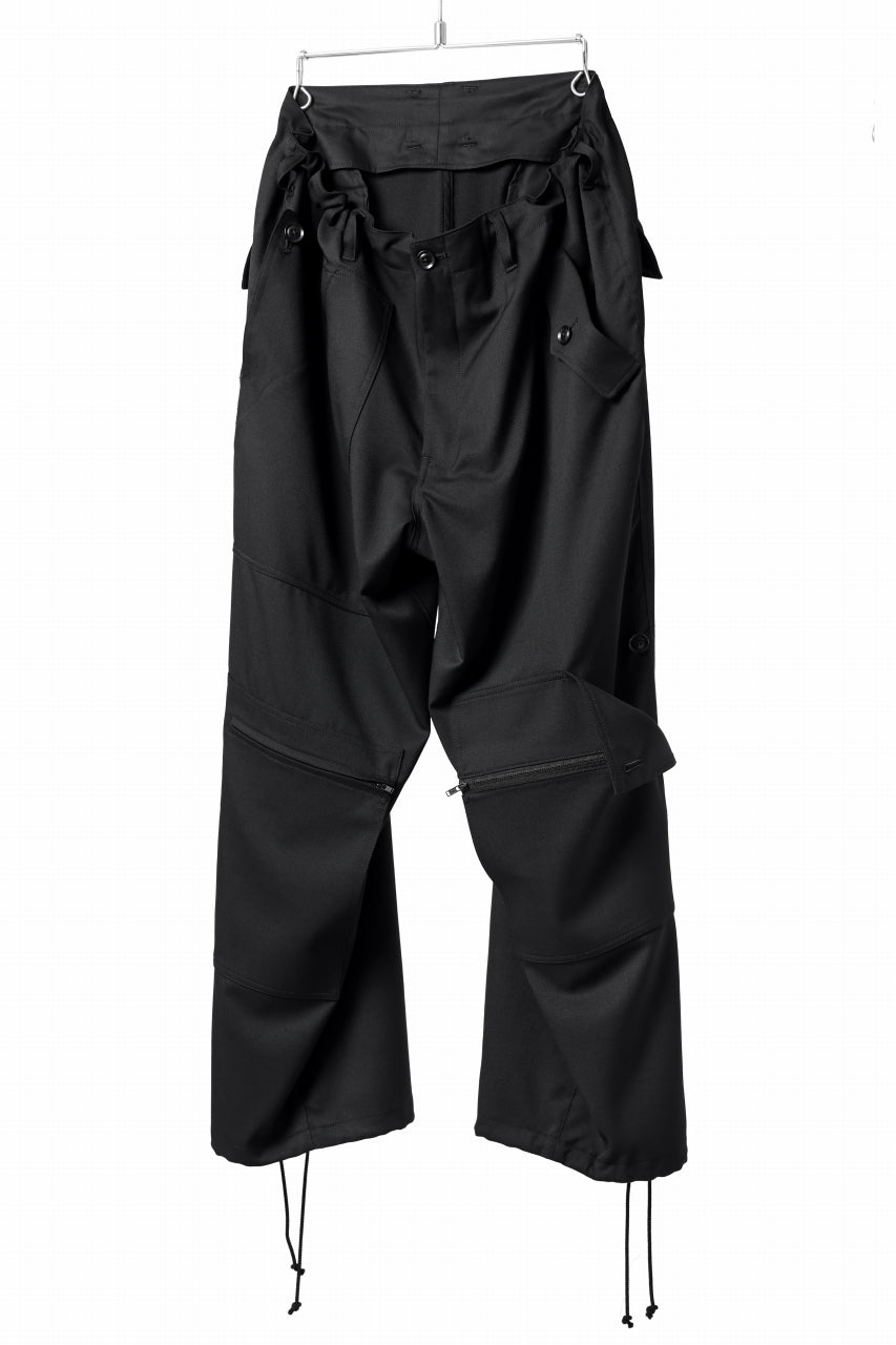 画像をギャラリービューアに読み込む, Y's BANG ON! No.189 GABARDINE PATCH WORK PANTS (BLACK)