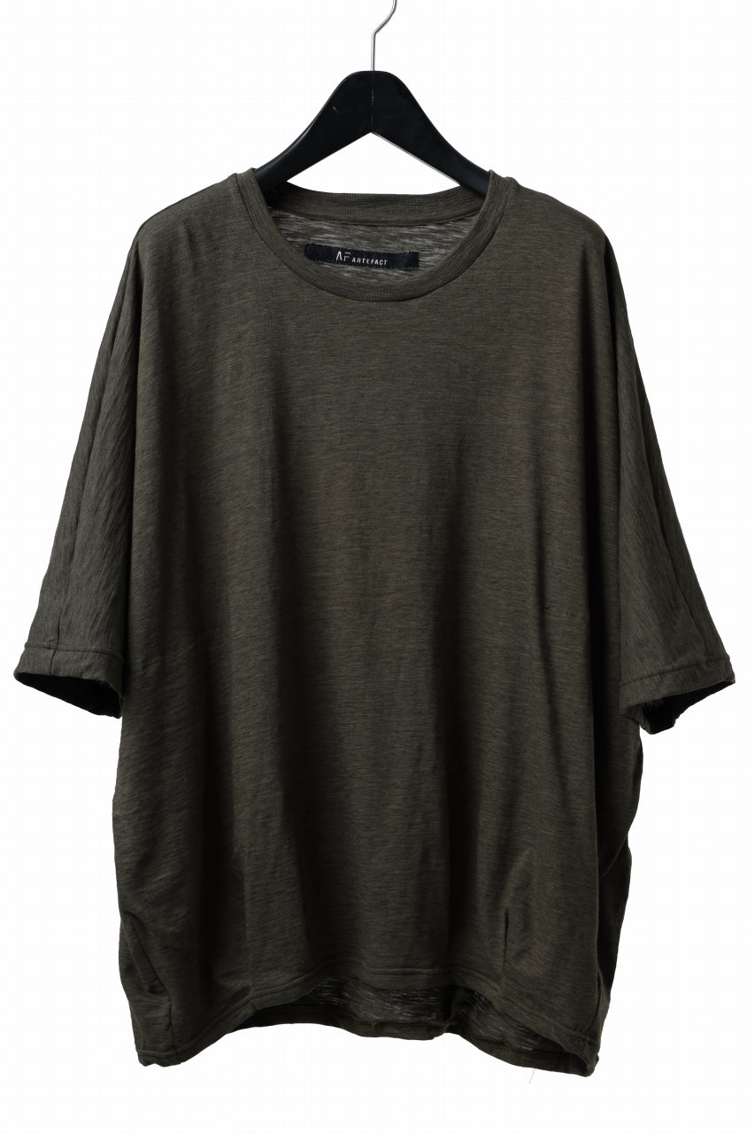 画像をギャラリービューアに読み込む, A.F ARTEFACT DOLMAN BIG TEE / SLAB JERSEY (KHAKI)