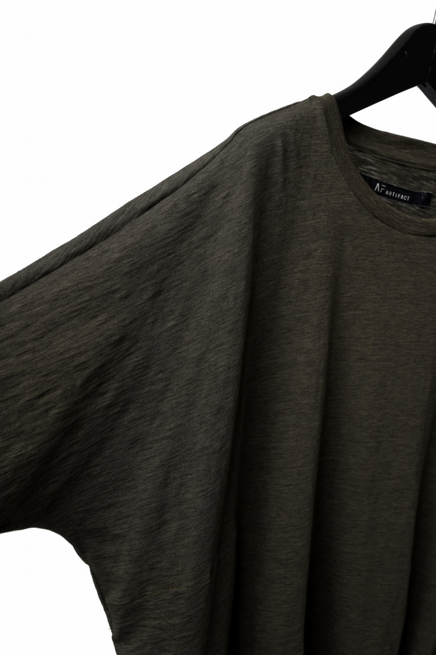 画像をギャラリービューアに読み込む, A.F ARTEFACT DOLMAN BIG TEE / SLAB JERSEY (KHAKI)
