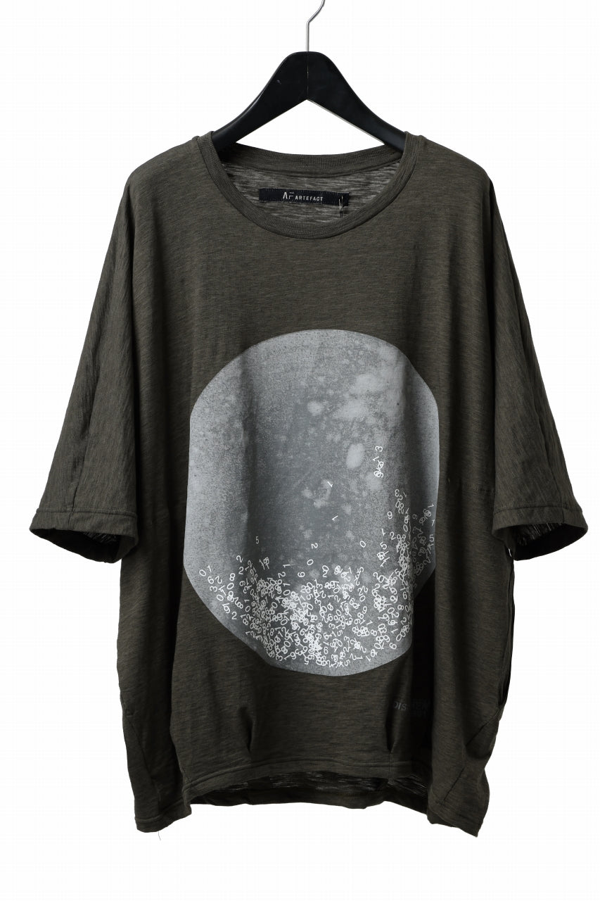 画像をギャラリービューアに読み込む, A.F ARTEFACT DOLMAN BIG TEE / ABSTRACT PRINT Ver. / SLAB JERSEY (KHAKI)