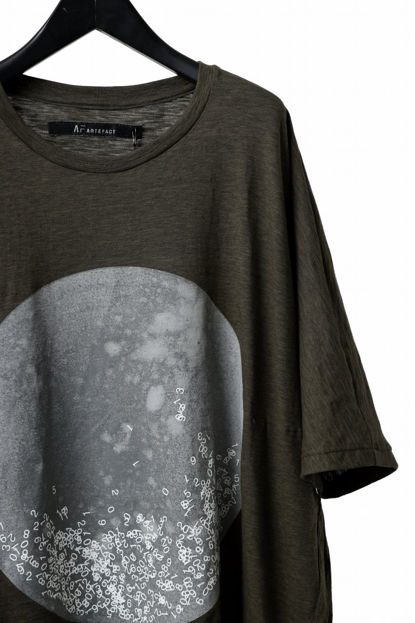 画像をギャラリービューアに読み込む, A.F ARTEFACT DOLMAN BIG TEE / ABSTRACT PRINT Ver. / SLAB JERSEY (KHAKI)