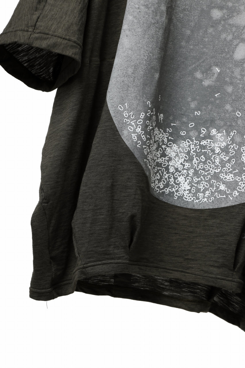 画像をギャラリービューアに読み込む, A.F ARTEFACT DOLMAN BIG TEE / ABSTRACT PRINT Ver. / SLAB JERSEY (KHAKI)