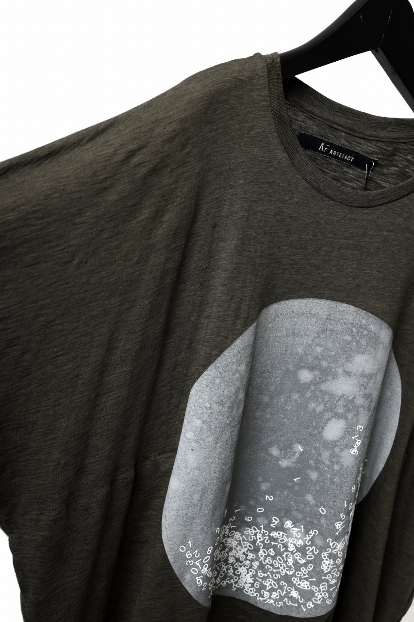 画像をギャラリービューアに読み込む, A.F ARTEFACT DOLMAN BIG TEE / ABSTRACT PRINT Ver. / SLAB JERSEY (KHAKI)