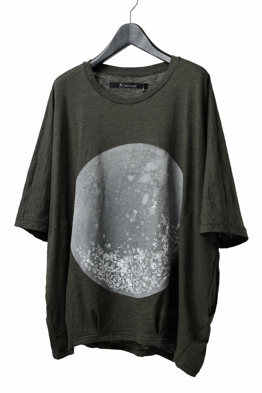 画像をギャラリービューアに読み込む, A.F ARTEFACT DOLMAN BIG TEE / ABSTRACT PRINT Ver. / SLAB JERSEY (KHAKI)