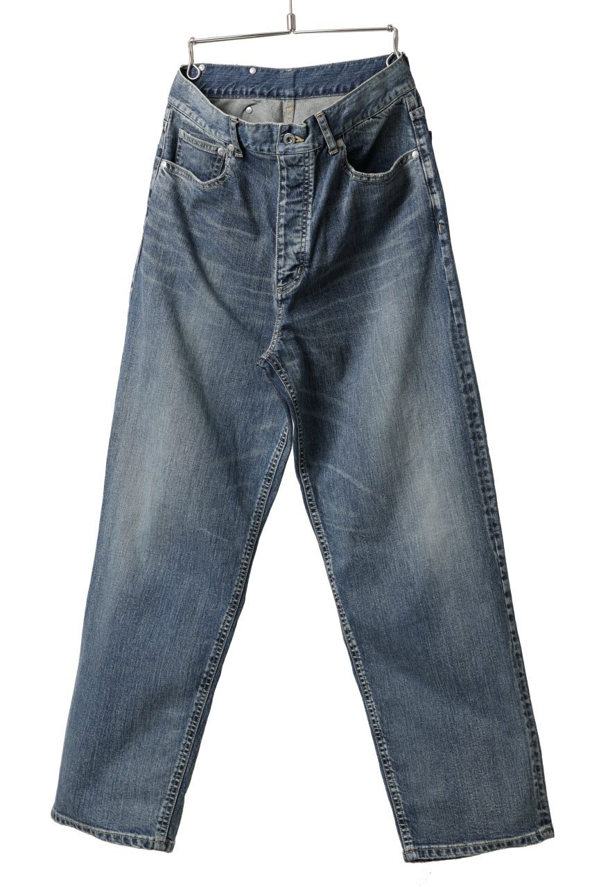 Load image into Gallery viewer, ISAMU KATAYAMA BACKLASH WIDE TAPERED DENIM PANTS / 13oz STRETCH DENIM (INDIGO)