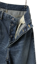 Load image into Gallery viewer, ISAMU KATAYAMA BACKLASH WIDE TAPERED DENIM PANTS / 13oz STRETCH DENIM (INDIGO)