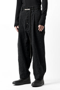 画像をギャラリービューアに読み込む, KLASICA SABRON CONSTRUCTED TROUSERS / LIGHT WEIGHT BLUR STRIPES (INK BLACK)