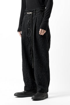 画像をギャラリービューアに読み込む, KLASICA SABRON CONSTRUCTED TROUSERS / LIGHT WEIGHT BLUR STRIPES (INK BLACK)