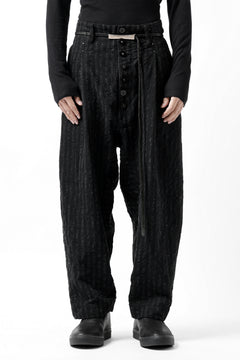 画像をギャラリービューアに読み込む, KLASICA SABRON CONSTRUCTED TROUSERS / LIGHT WEIGHT BLUR STRIPES (INK BLACK)