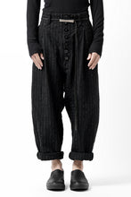画像をギャラリービューアに読み込む, KLASICA SABRON CONSTRUCTED TROUSERS / LIGHT WEIGHT BLUR STRIPES (INK BLACK)