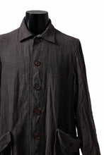 画像をギャラリービューアに読み込む, YUTA MATSUOKA work shirt jacket / brushed linen canvas (brown)