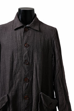 画像をギャラリービューアに読み込む, YUTA MATSUOKA work shirt jacket / brushed linen canvas (brown)