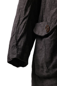 画像をギャラリービューアに読み込む, YUTA MATSUOKA work shirt jacket / brushed linen canvas (brown)