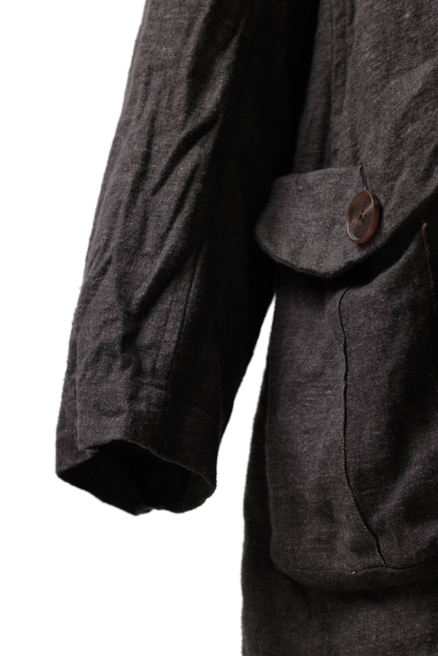 画像をギャラリービューアに読み込む, YUTA MATSUOKA work shirt jacket / brushed linen canvas (brown)