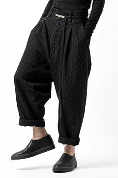 画像をギャラリービューアに読み込む, KLASICA SABRON CONSTRUCTED TROUSERS / LIGHT WEIGHT BLUR STRIPES (INK BLACK)
