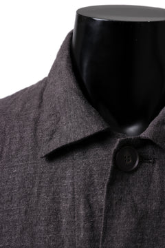画像をギャラリービューアに読み込む, YUTA MATSUOKA work shirt jacket / brushed linen canvas (brown)