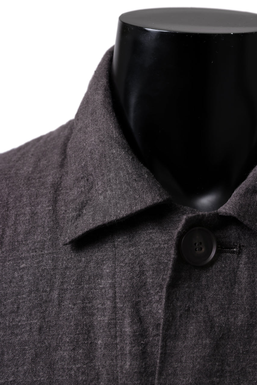 画像をギャラリービューアに読み込む, YUTA MATSUOKA work shirt jacket / brushed linen canvas (brown)