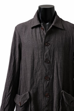 画像をギャラリービューアに読み込む, YUTA MATSUOKA work shirt jacket / brushed linen canvas (brown)