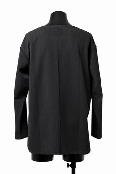 画像をギャラリービューアに読み込む, ISAMU KATAYAMA BACKLASH ROUND HEM L/S TOPS / STRETCH HEAT STORAGE FLEECE (GREY)