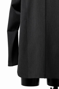 画像をギャラリービューアに読み込む, ISAMU KATAYAMA BACKLASH ROUND HEM L/S TOPS / STRETCH HEAT STORAGE FLEECE (GREY)