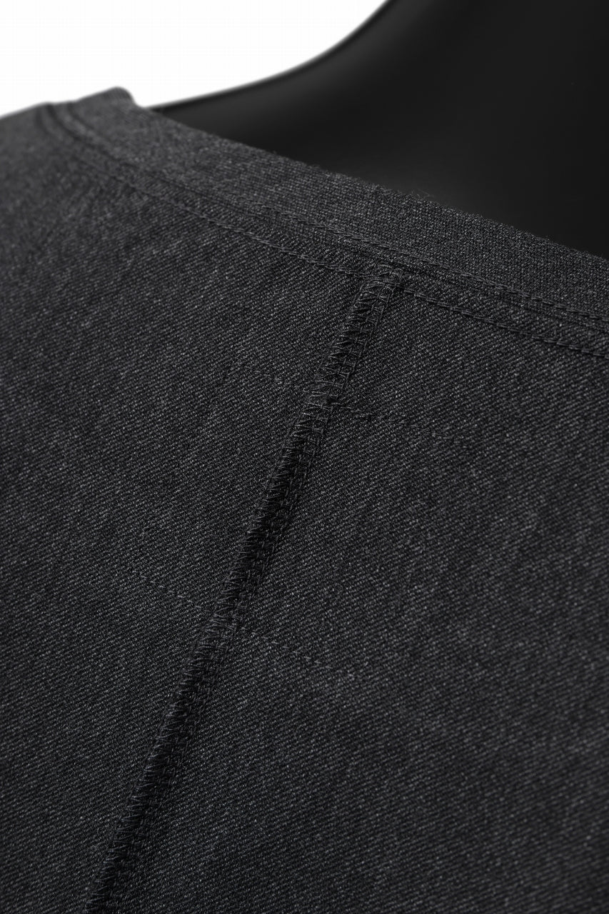 画像をギャラリービューアに読み込む, ISAMU KATAYAMA BACKLASH ROUND HEM L/S TOPS / STRETCH HEAT STORAGE FLEECE (GREY)
