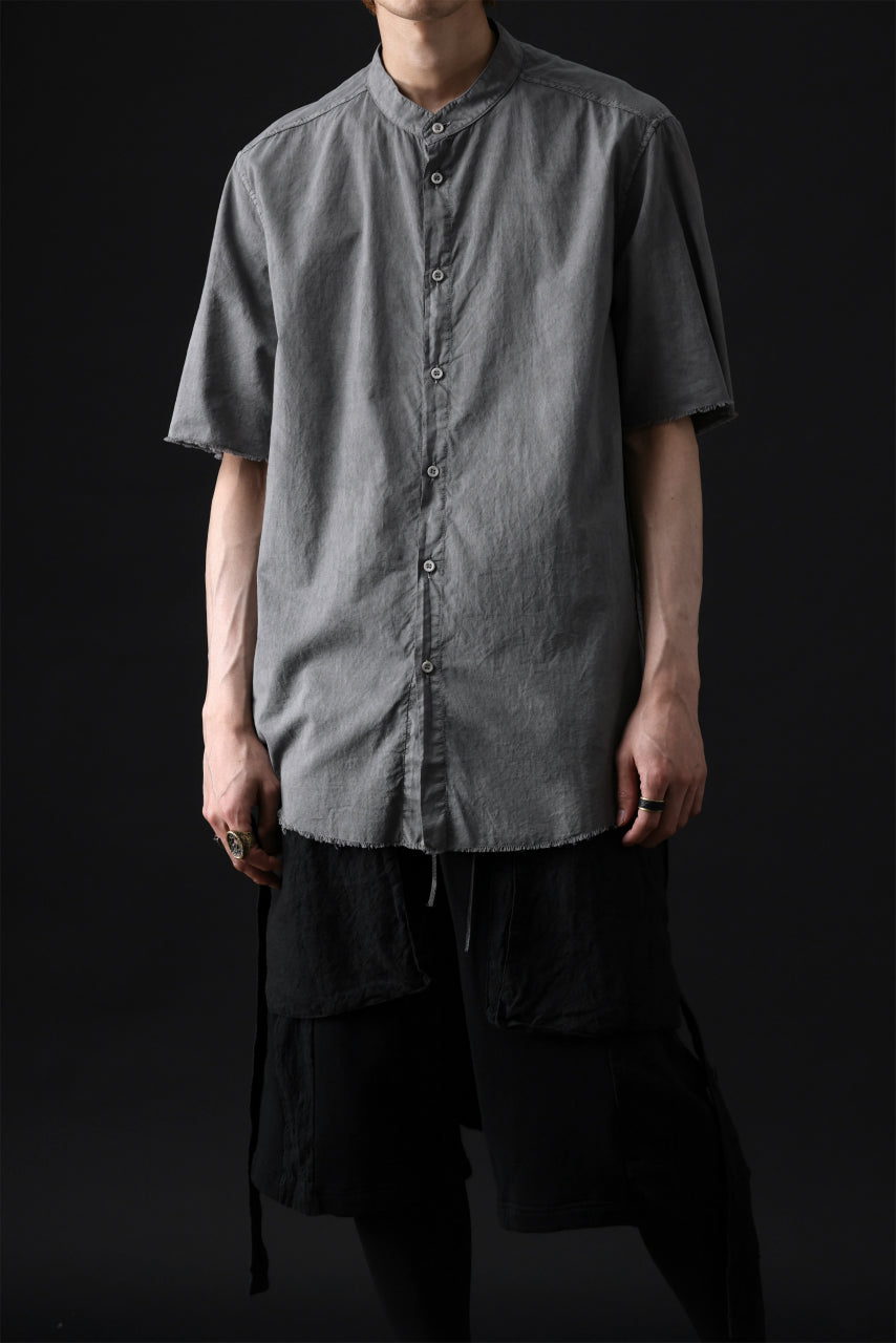 Load image into Gallery viewer, daub SHORT SLEEVE SHIRT / COLD DYED ORGANIC COTTON (GREY)