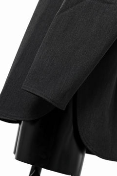 画像をギャラリービューアに読み込む, ISAMU KATAYAMA BACKLASH ROUND HEM L/S TOPS / STRETCH HEAT STORAGE FLEECE (GREY)