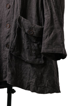 画像をギャラリービューアに読み込む, YUTA MATSUOKA work shirt jacket / brushed linen canvas (brown)