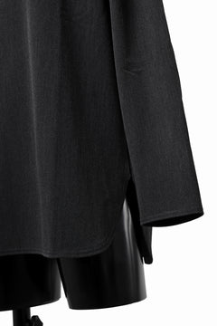 画像をギャラリービューアに読み込む, ISAMU KATAYAMA BACKLASH ROUND HEM L/S TOPS / STRETCH HEAT STORAGE FLEECE (GREY)