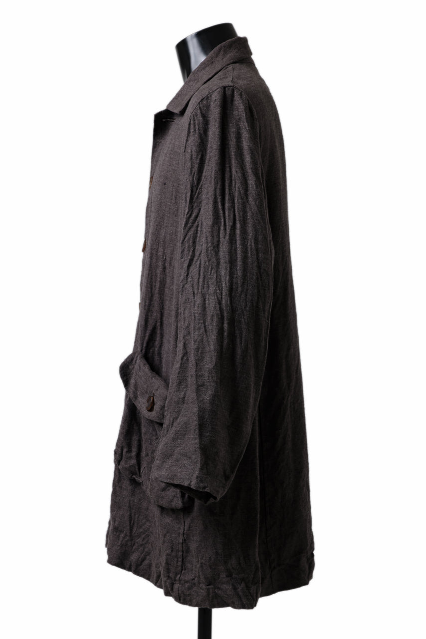 画像をギャラリービューアに読み込む, YUTA MATSUOKA work shirt jacket / brushed linen canvas (brown)